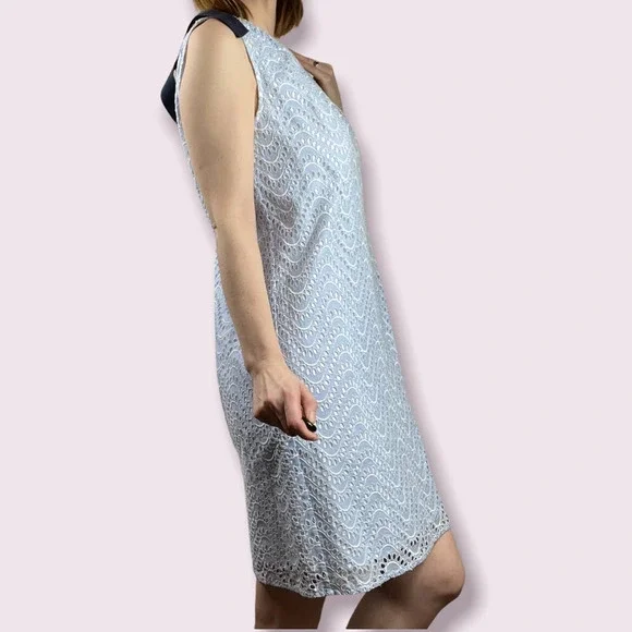 brooks brothers cotton eyelet dress Sleeveless Cotton Eyelet Belted Shirt Dress